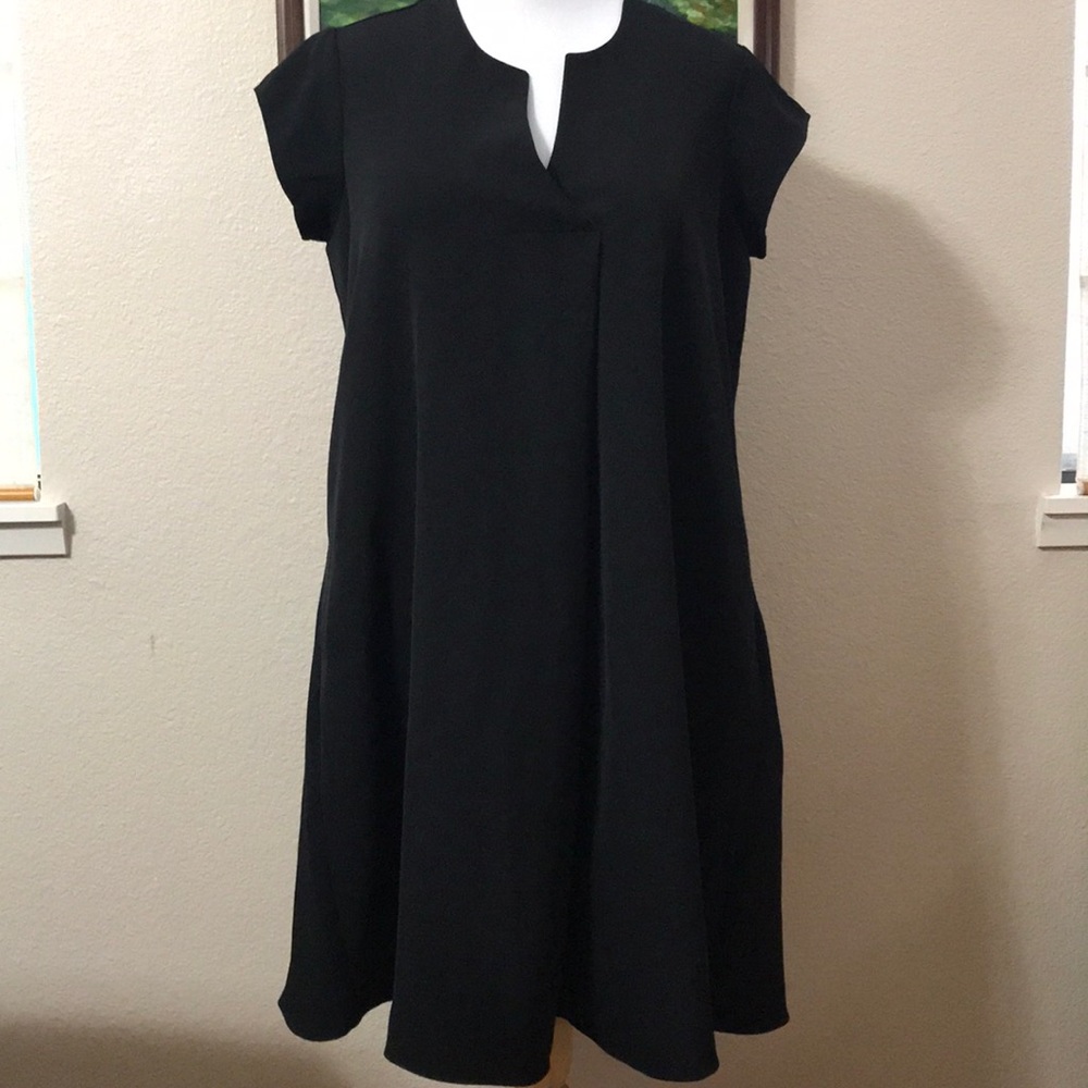 Lane Bryant black A-line “infinite stretch” dress